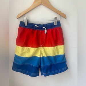 Hanna Andersson Colorblock Swim Trunks, Size 8.